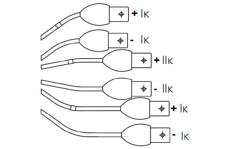 Рисунок - цоколевка электродов (шестиконтактная антенна)
